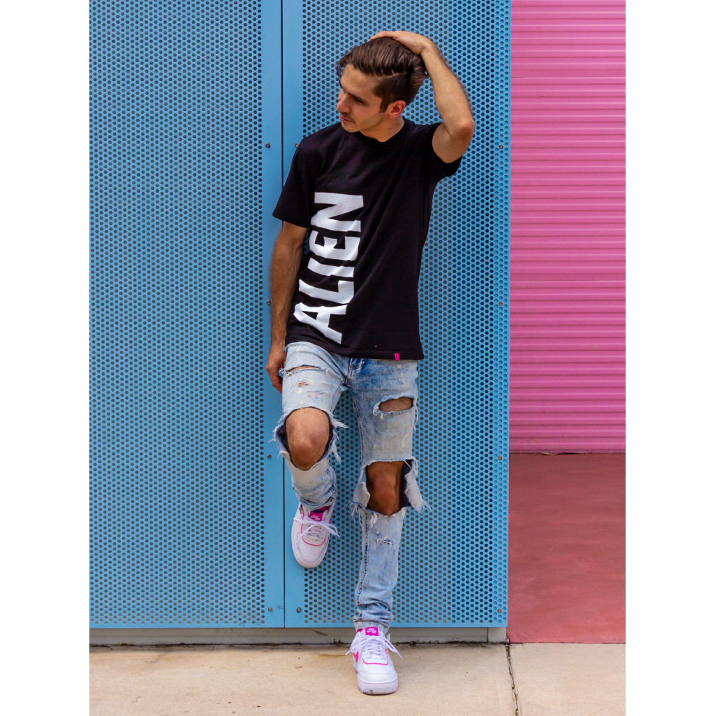 ALIEN on Black T-Shirt