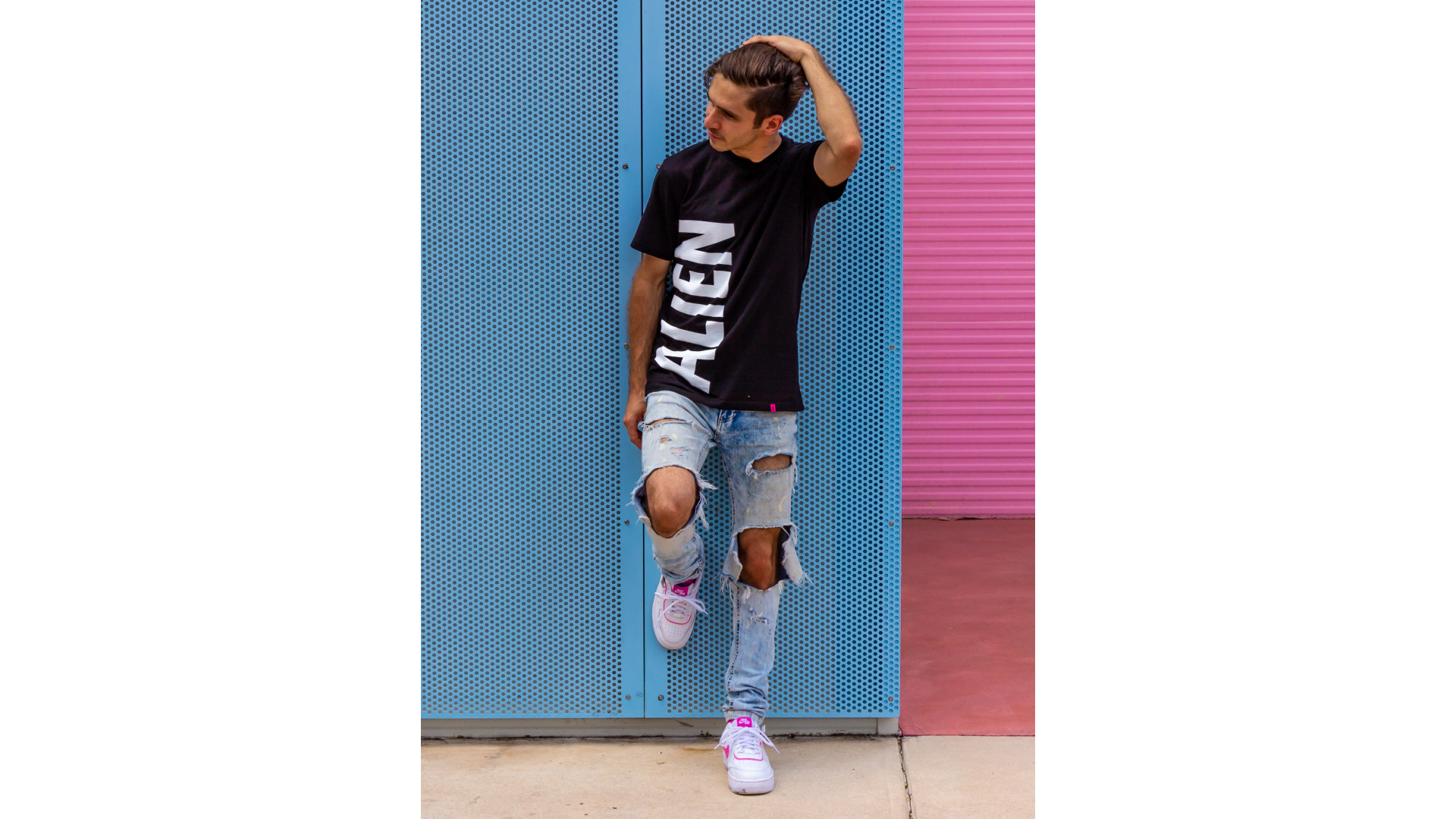 ALIEN on Black T-Shirt