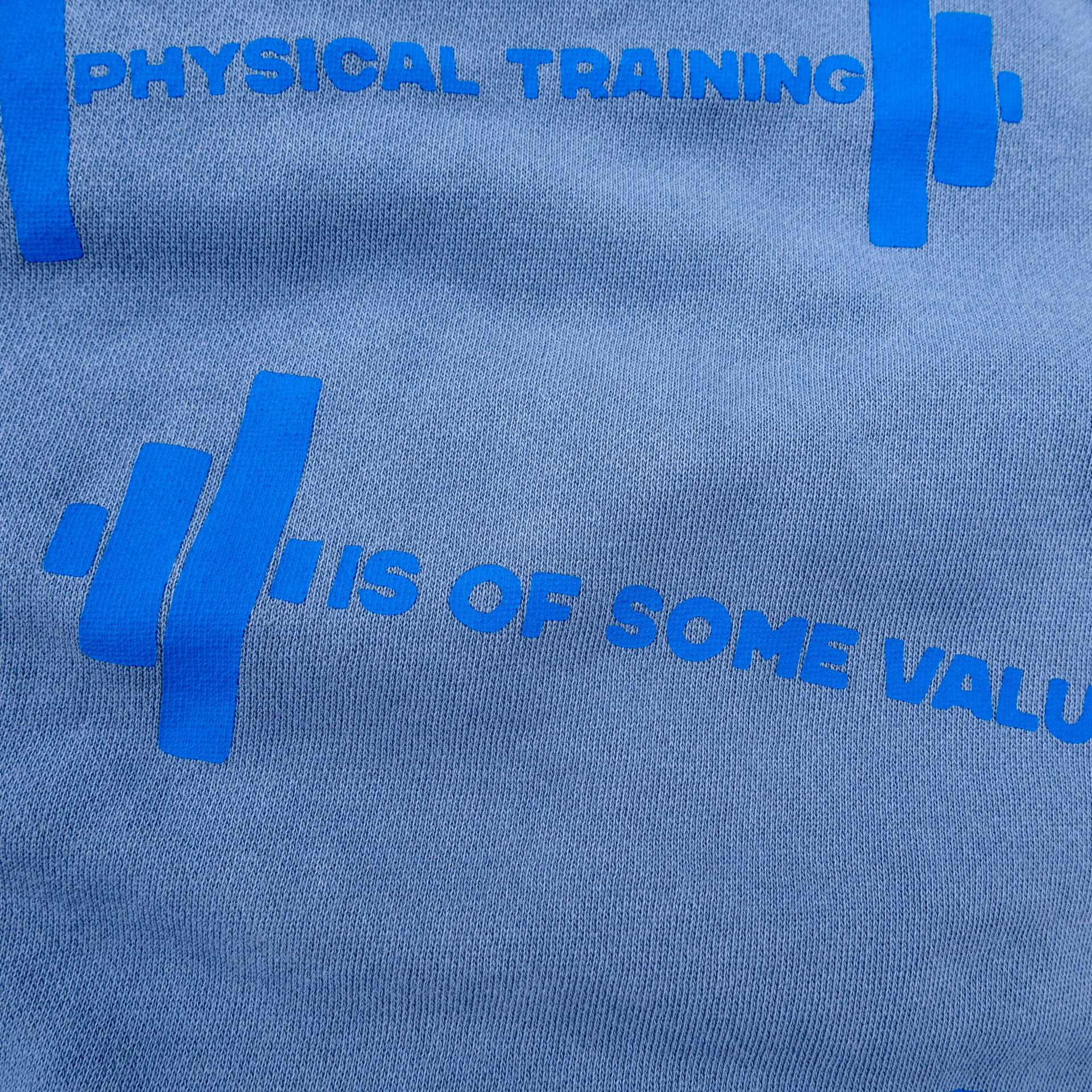 ETERNAL VALUE on Faded Blue Crew