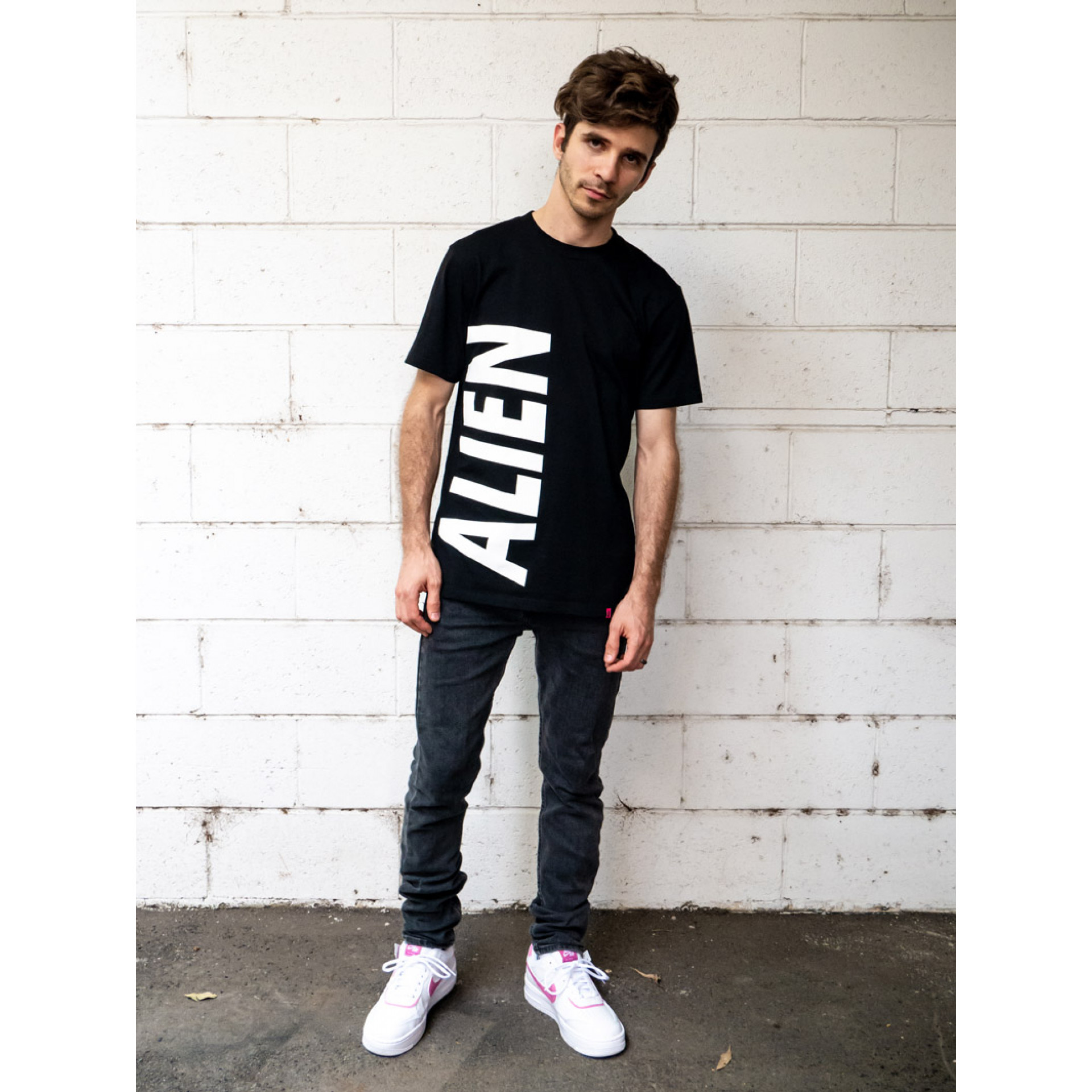 ALIEN on Black T-Shirt