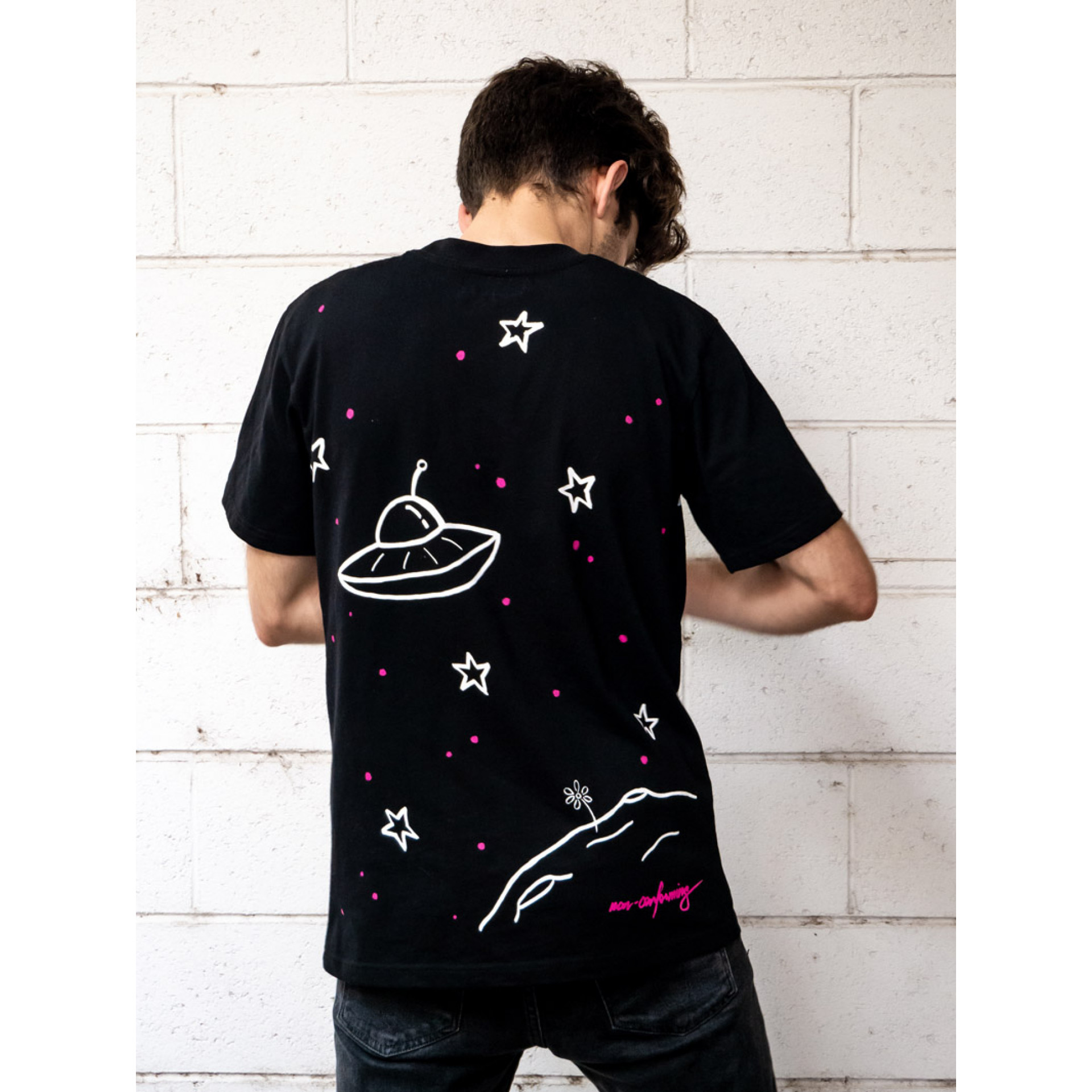 ALIEN on Black T-Shirt