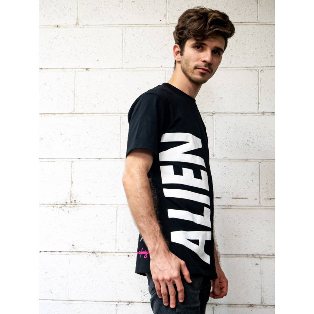 ALIEN on Black T-Shirt