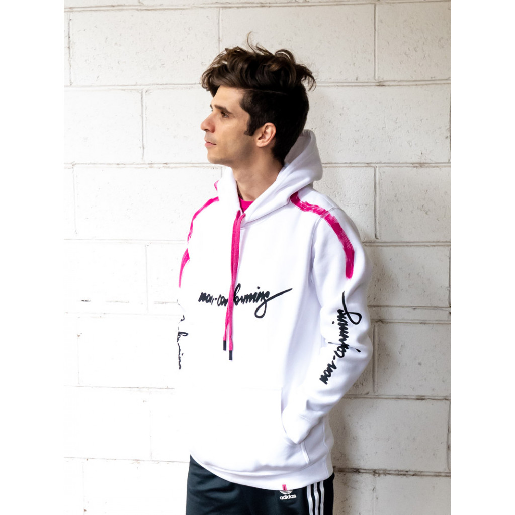 NOT OF THE WORLD WAVE on White Hoodie