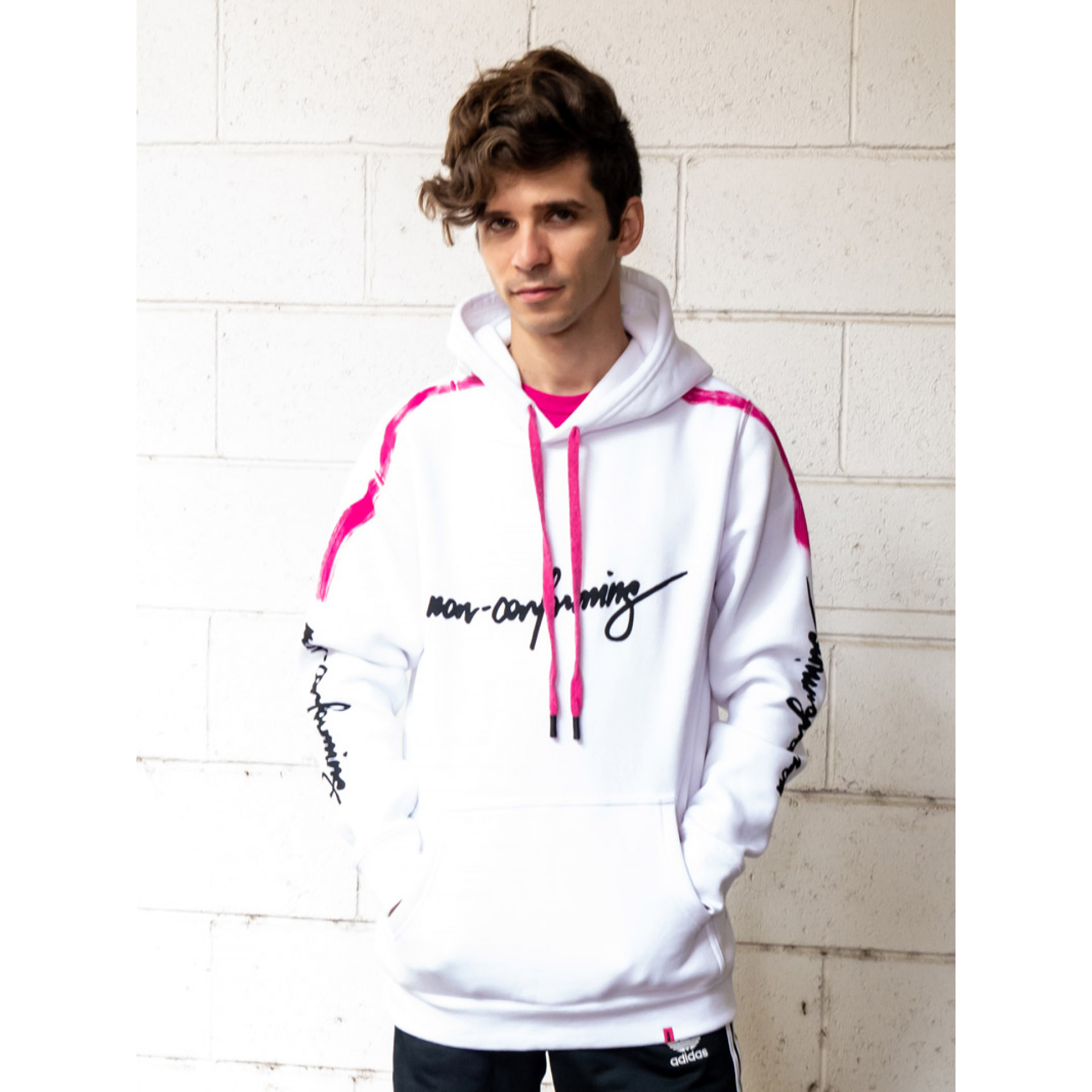 NOT OF THE WORLD WAVE on White Hoodie